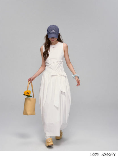 AsGony ASG25144 Simple Strappy Sleeveless Dress