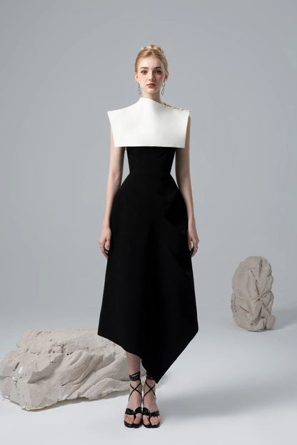 CICI Biennale Cape Asymmetric Dress