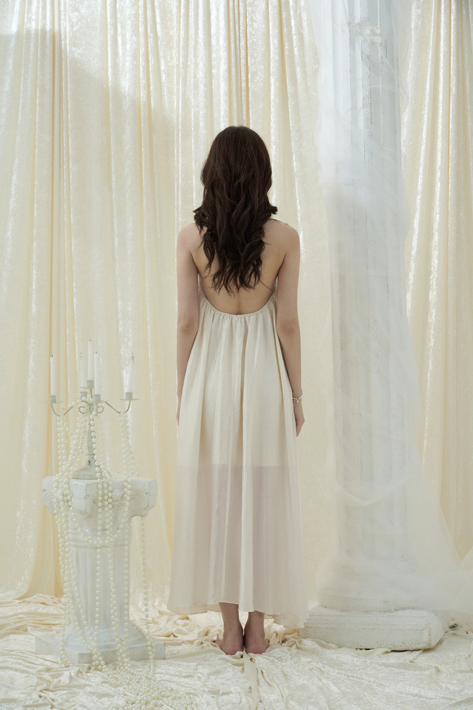 Crow Crew Halter neck backless dress