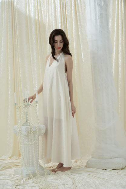 Crow Crew Halter neck backless dress