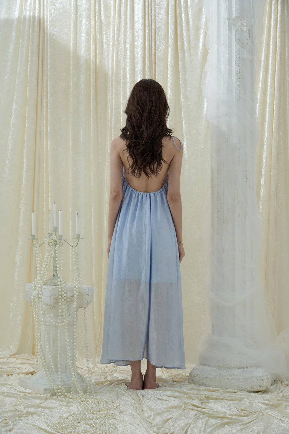 Crow Crew Halter neck backless dress