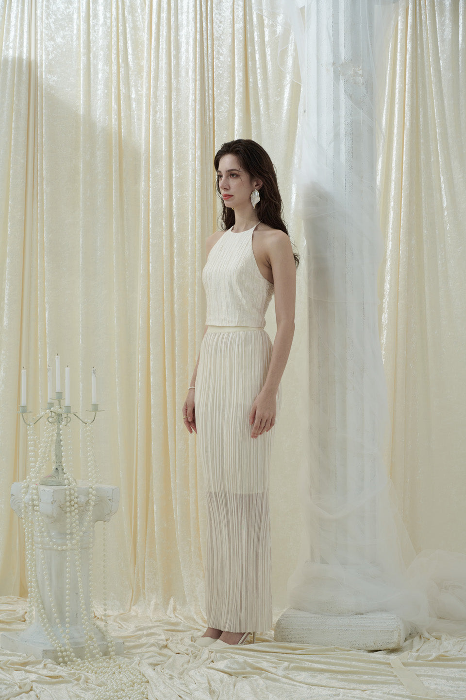 Crow Crew Halter neck top + skirt set