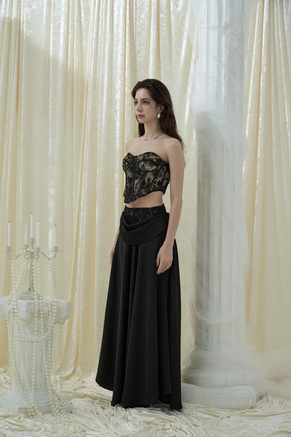 Crow Crew Black corset + skirt set