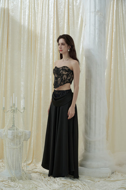 Crow Crew Black corset + skirt set