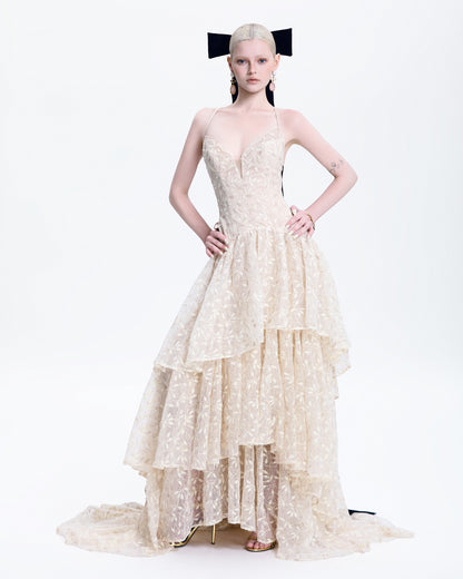 Mooris GIULIETTA DRESS-Cream