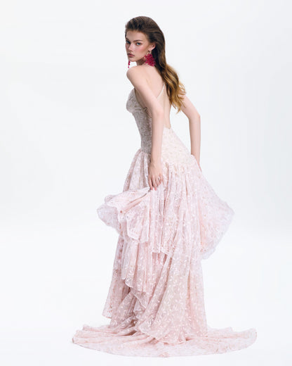 Mooris GIULIETTA DRESS-PINK SASKIA