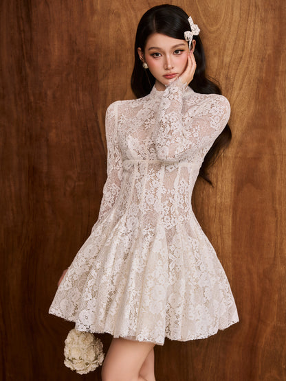 COLIN white Lace Dress