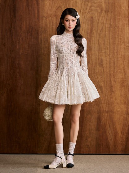 COLIN white Lace Dress