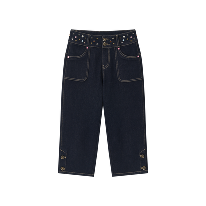 VIA PITTI VIAAP923 Rivet waistband slim fit jeans