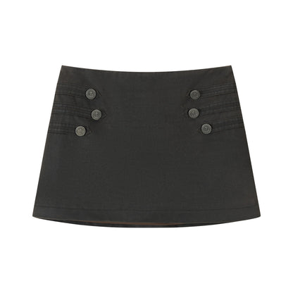VIA PITTI VIAAS789 Button decoration skirt