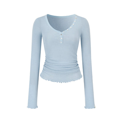 VIA PITTI VIAAK866 Versatile basic waist cinching wool base sweater