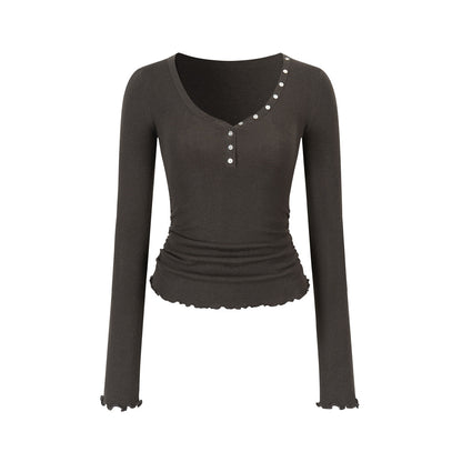 VIA PITTI VIAAK866 Versatile basic waist cinching wool base sweater