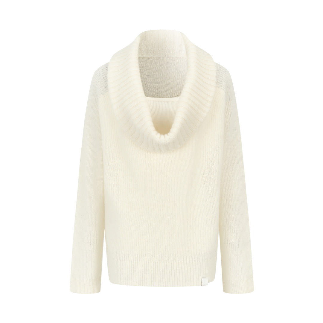 VIA PITTI VIAAK868 Fake two large necked mohair and wool pullover sweaters