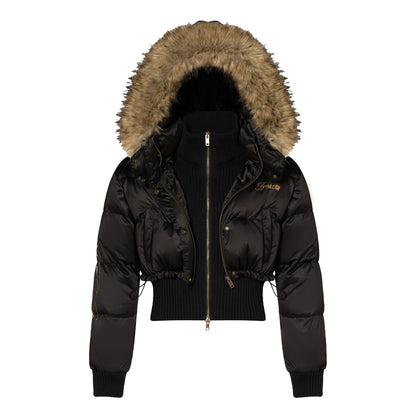 JYOSEI Black gold down jacket