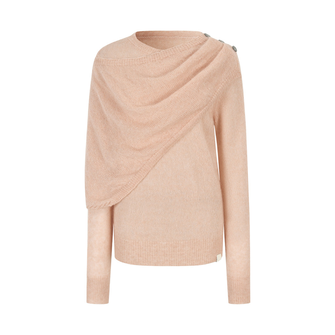 VIA PITTI VIAAK877 Small cape shawl style pullover sweater