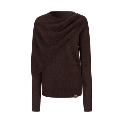 VIA PITTI VIAAK877 Small cape shawl style pullover sweater