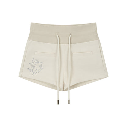 VIA PITTI VIAAC820&amp;VIAAP834 Diamond Pony Hoodie + Shorts Set