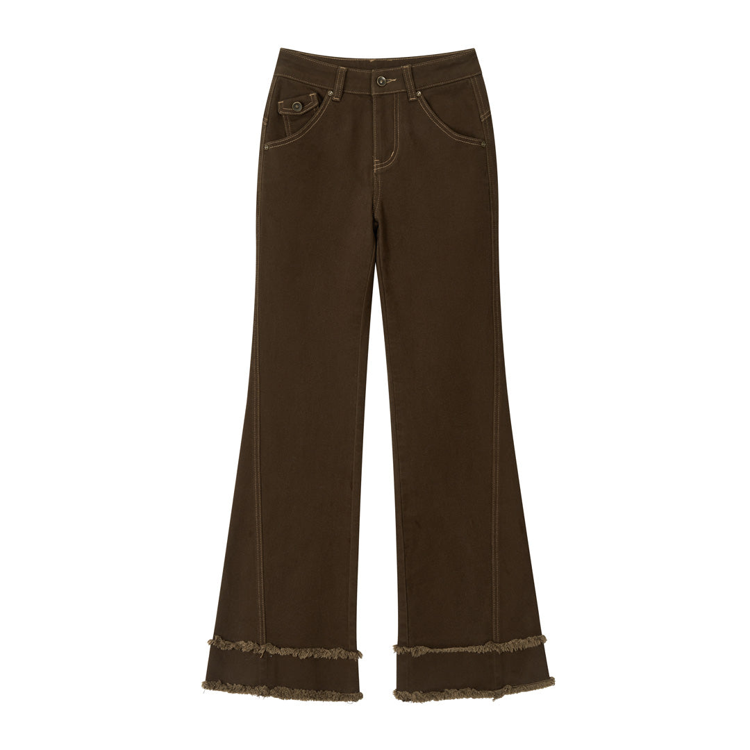 VIA PITTI VIADP740 Basic versatile mid high waisted pants