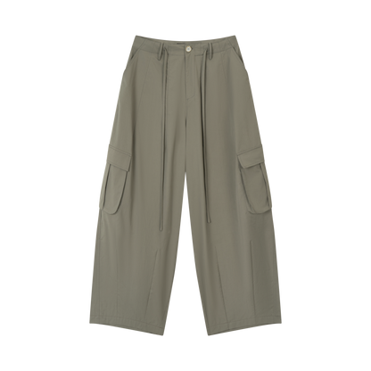 VIA PITTI VIABP319 Workwear large pocket beaded casual pants (2color)