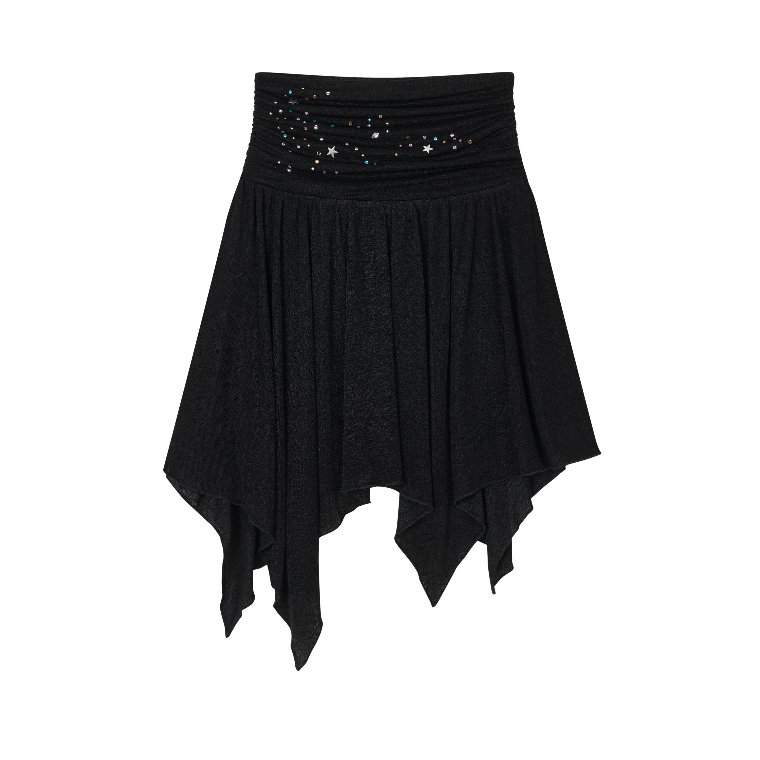 VIA PITTI VIABTP322&amp;VIABS323 Bead star embroidered + skirt set (2color)