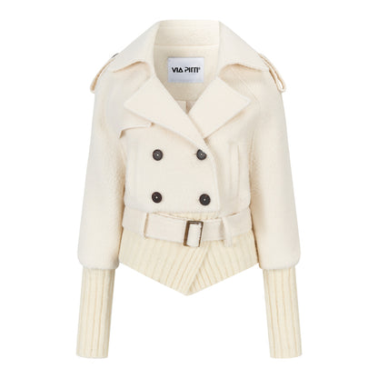 VIA PITTI VIADC735 Splicing design jacket coat