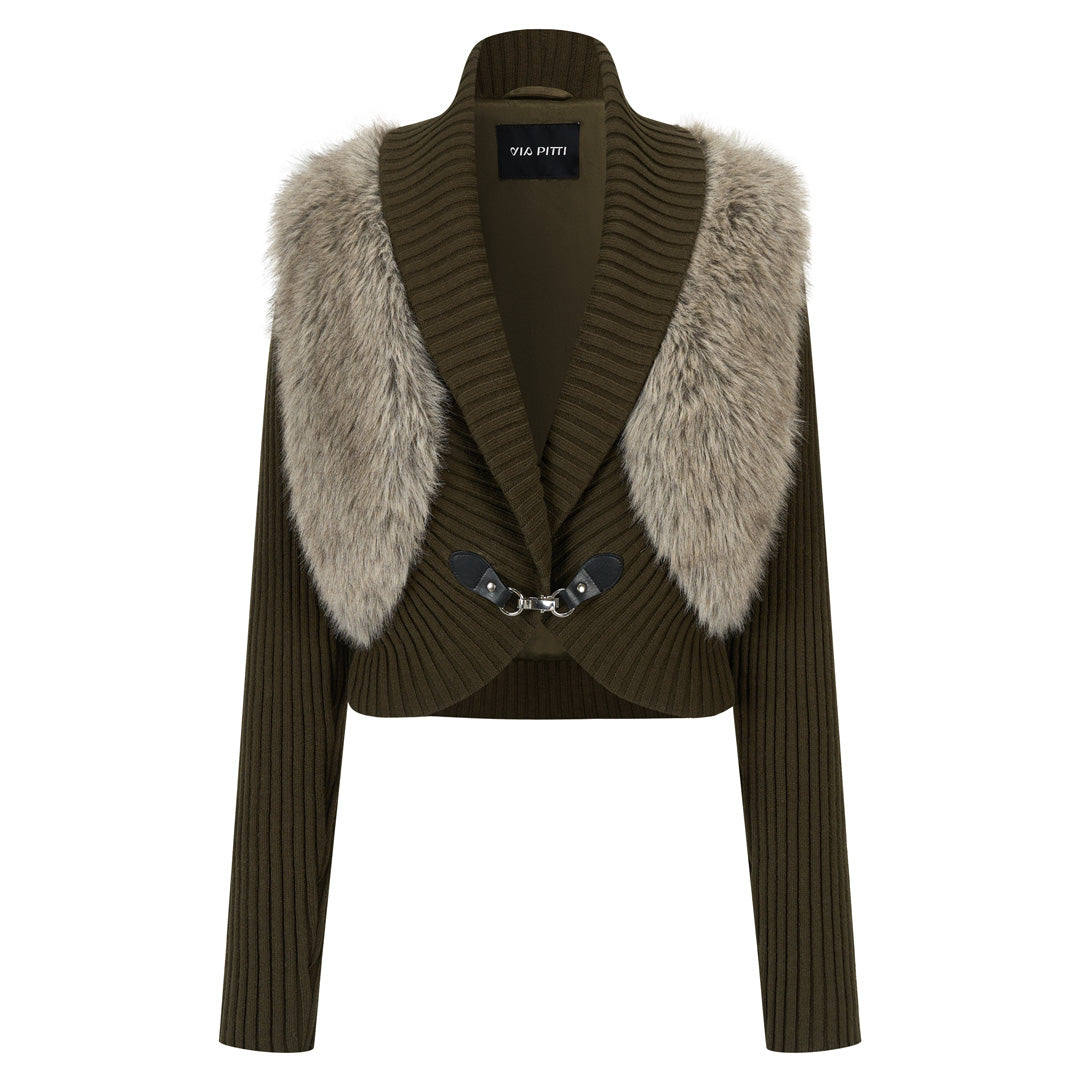 VIA PITTI VIADC771 Woolen patchwork thick short jacket