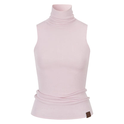 VIA PITTI VIADK782 Versatile high neck sleeveless woolen vest