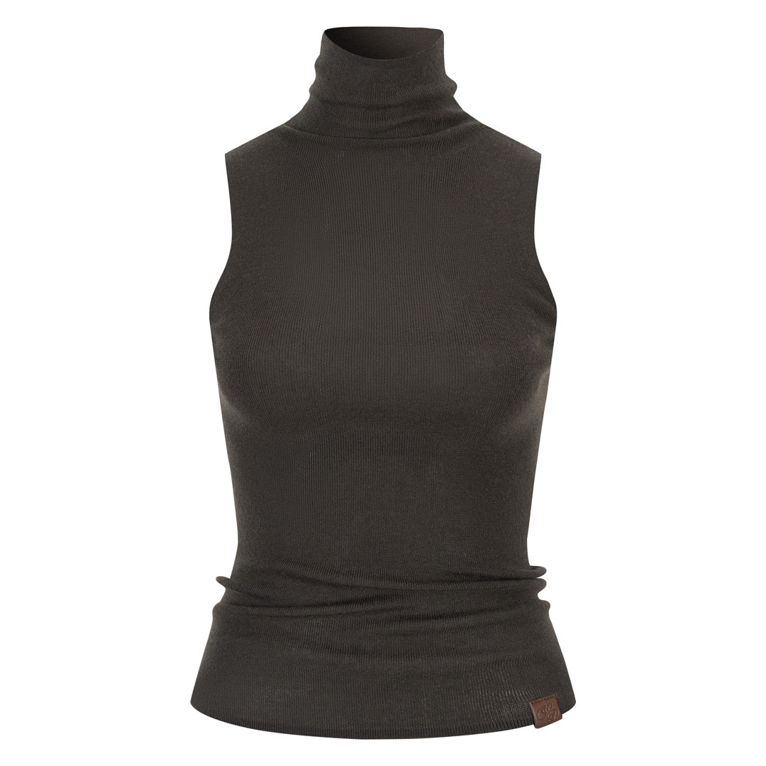 VIA PITTI VIADK782 Versatile high neck sleeveless woolen vest