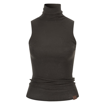 VIA PITTI VIADK782 Versatile high neck sleeveless woolen vest