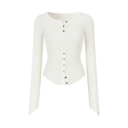 VIA PITTI VIADK775 woolen button base waist cinching long sleeved shirt