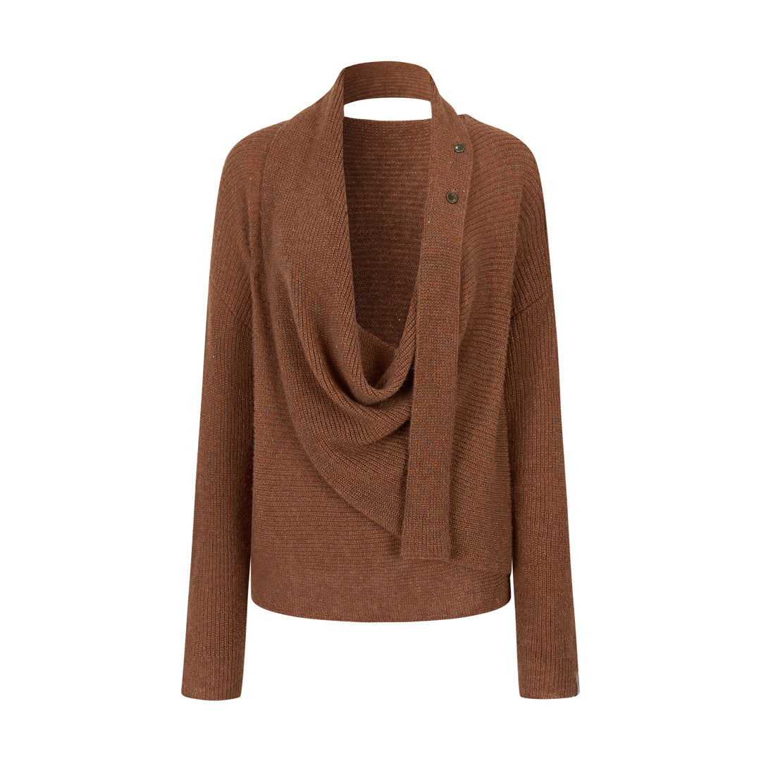 VIA PITTI VIADK757 Woolen ribbon swinging collar sweater