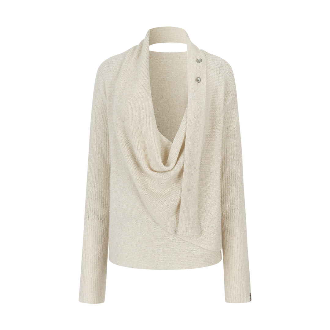 VIA PITTI VIADK757 Woolen ribbon swinging collar sweater