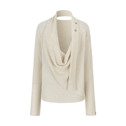 VIA PITTI VIADK757 Woolen ribbon swinging collar sweater