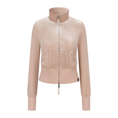 VIA PITTI VIADC718&amp;VIADC719 Velvet sporty casual sweatshirt + pants