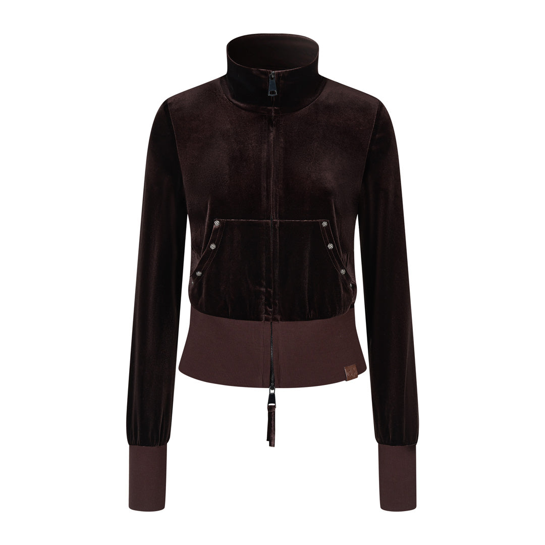 VIA PITTI VIADC718&amp;VIADC719 Velvet sporty casual sweatshirt + pants