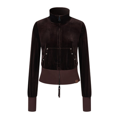 VIA PITTI VIADC718&amp;VIADC719 Velvet sporty casual sweatshirt + pants