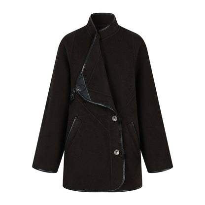 VIA PITTI VIADC732 Double sided patchwork coat