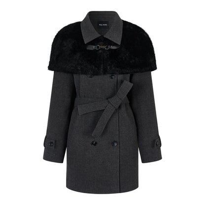 VIA PITTI VIADC750 Plush cape style woolen coat