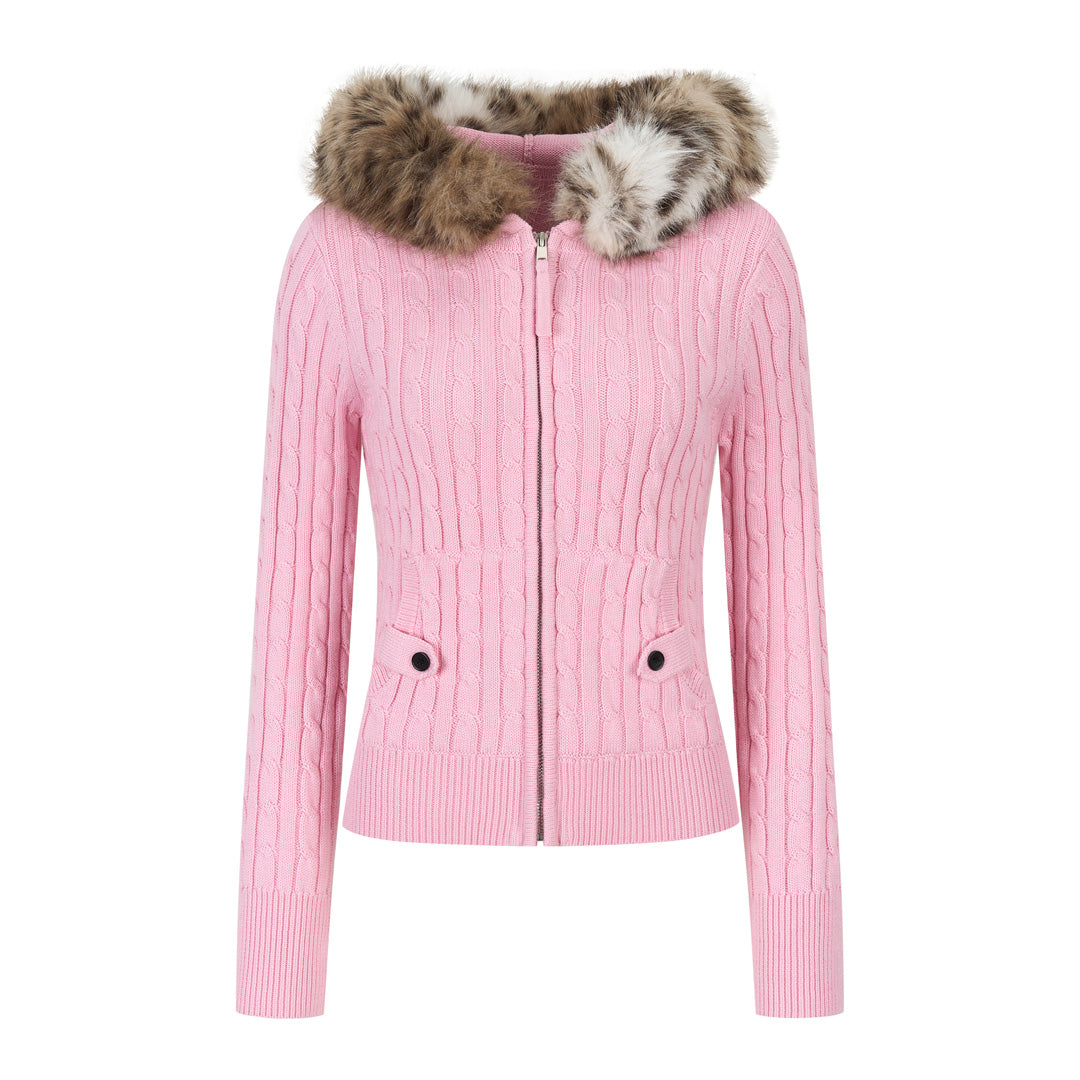 VIA PITTI VIADK748 Big collar woolen cardigan jacket