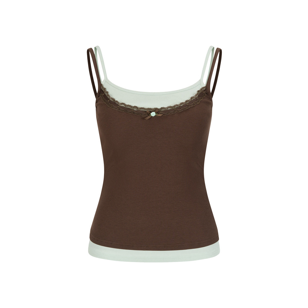 VIA PITTI VIAAT911 Color blocked patchwork camisole vest