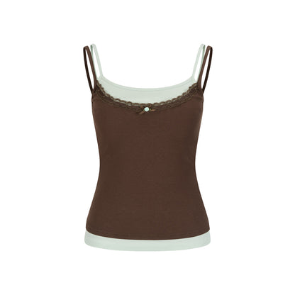 VIA PITTI VIAAT911 Color blocked patchwork camisole vest