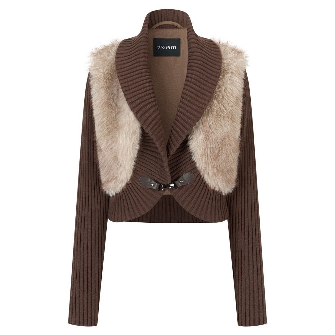 VIA PITTI VIADC771 Woolen patchwork thick short jacket