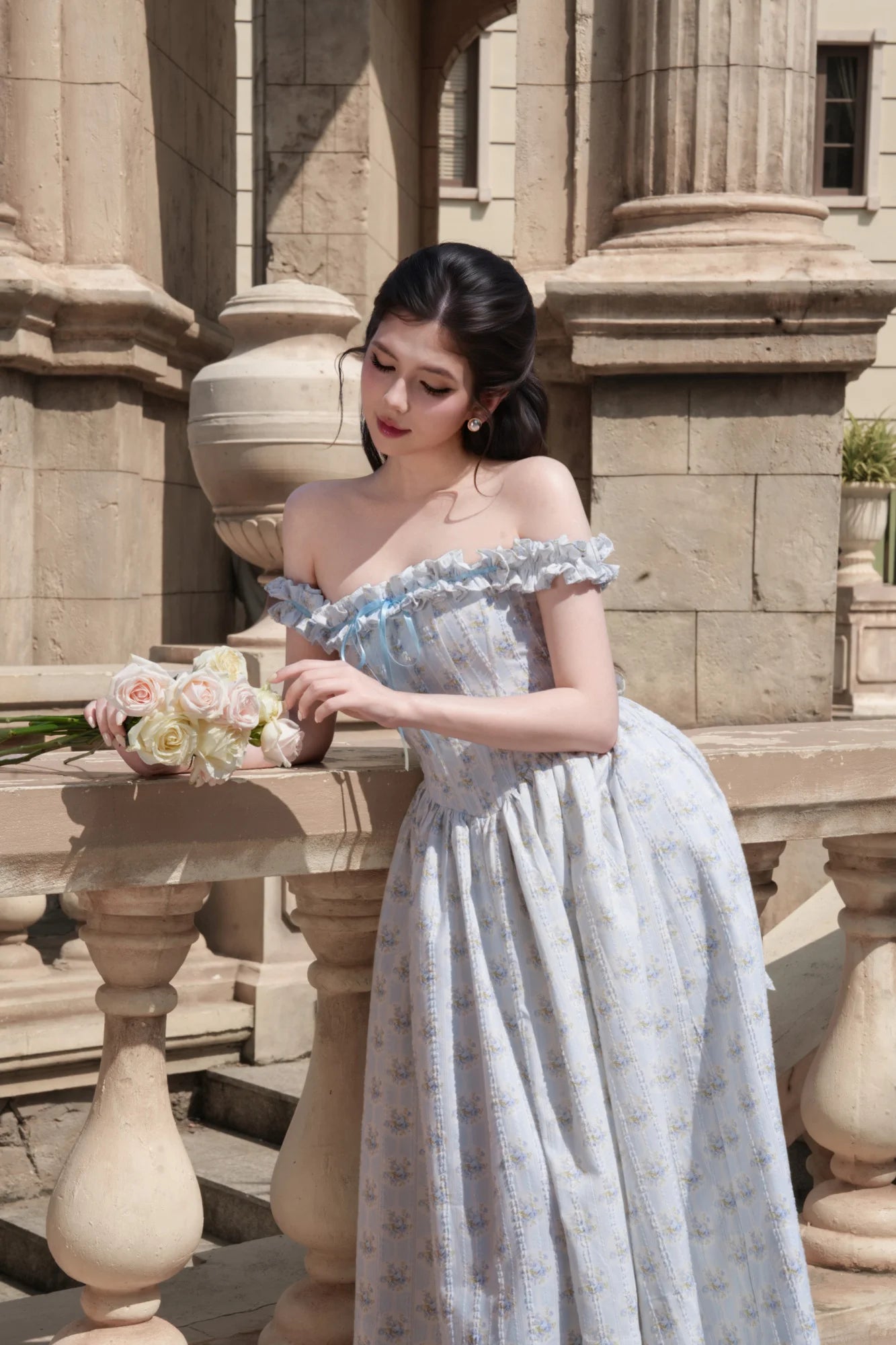 BEL ANGE SHARMAINE BLUE DRESS