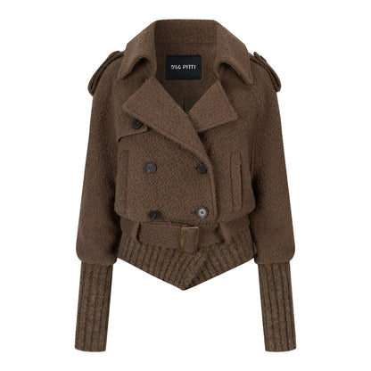 VIA PITTI VIADC735 Splicing design jacket coat