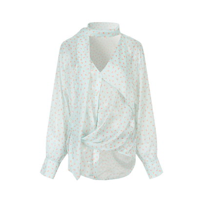 VIA PITTI VIABTP328 Floral ribbon sunshade shirt