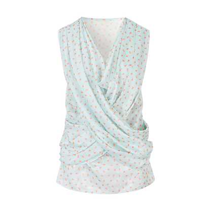 VIA PITTI VIABTP345 Floral sleeveless top