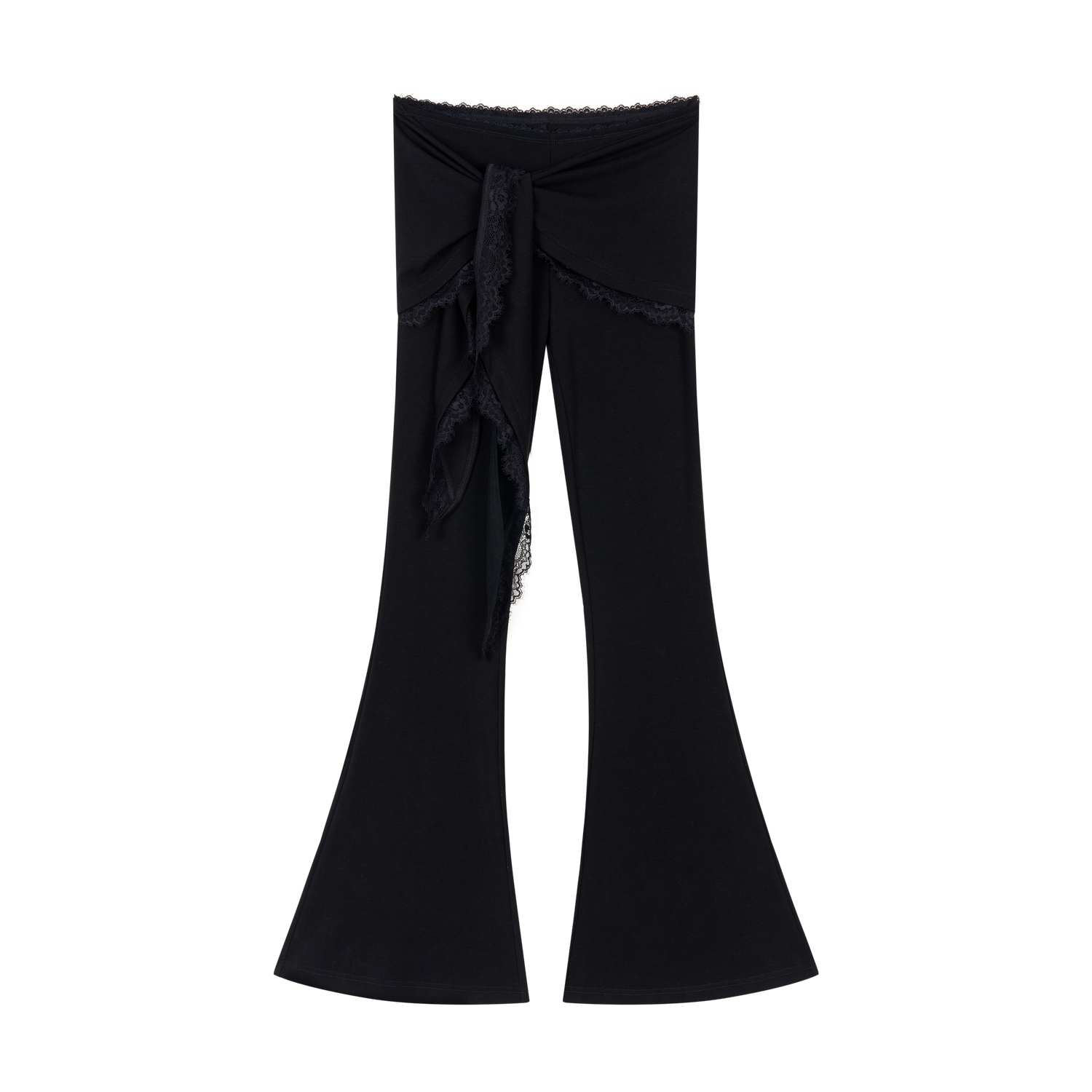 VIA PITTI VIABP354 Lace patchwork strap slim fit pants