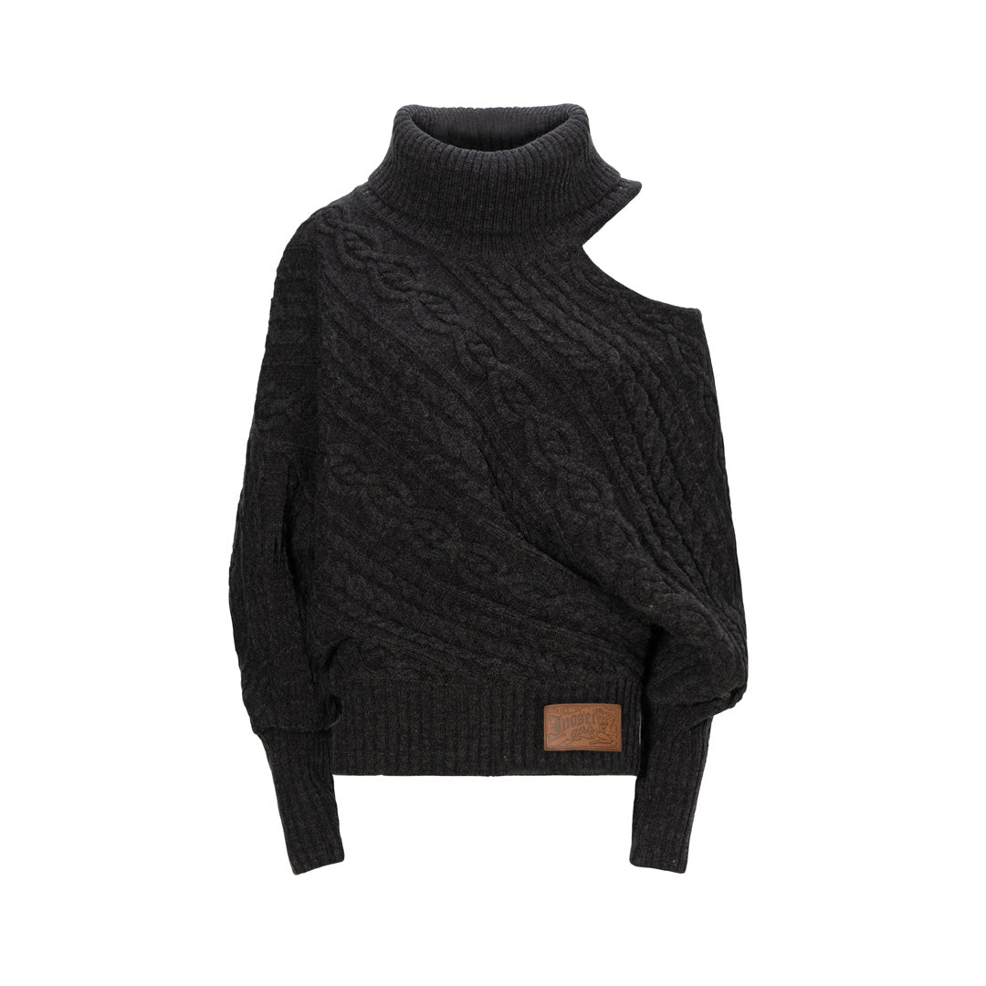 JYOSEI Black off shoulder sweater