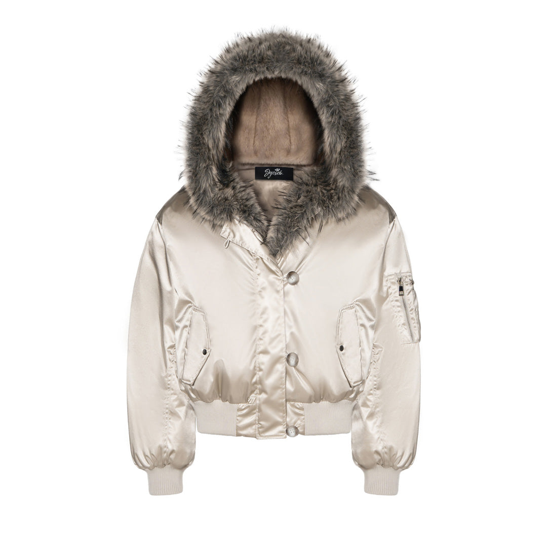 JYOSEI Champagne colored cotton jacket