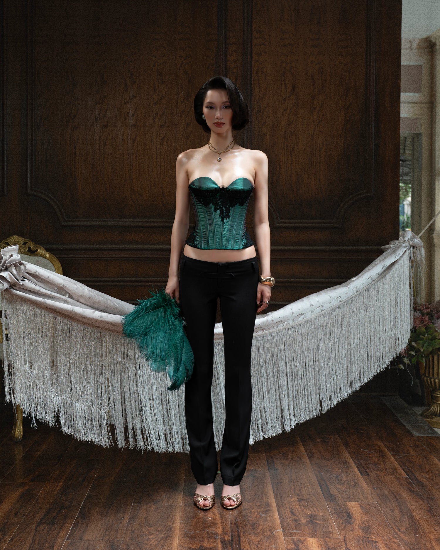 Huelleyrose Reb Set- Green